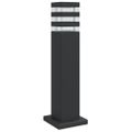 vidaXL Vonkajšia stojaca lampa čierna 50 cm hliník