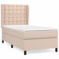 vidaXL Boxspring posteľ s matracom kapučínová 80x200 cm umelá koža