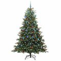vidaXL Umelý vianočný stromček Zelená 210 cm PVC, kov a plast