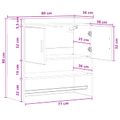 vidaXL Stenná polica Nástenná montáž Dymový dub 80 x 36 x 80 cm