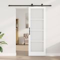 vidaXL Posuvné dvere ORKDAL 73,5 x 211 cm Biela a čierna