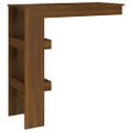 vidaXL Nástenný barový stôl hnedý dub 102x45x103,5 cm kompozitné drevo
