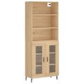 vidaXL Vysoká skrinka dub sonoma 69,5x34x180 cm spracované drevo