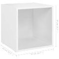 vidaXL TV skrinka biela 37x35x37 cm drevotrieska