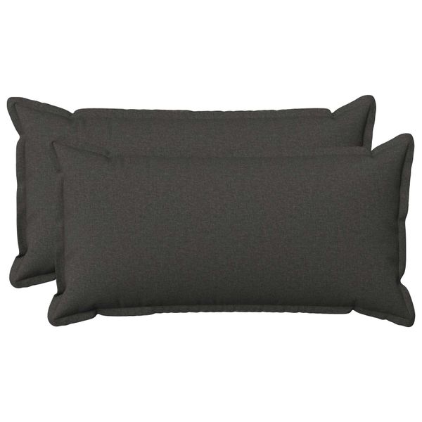vidaXL Poťah na podložku 2 ks HOUTEN Tmavosivá 40 x 70 cm Falošný ľan
