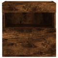 vidaXL TV nástenné skrinky s LED svetlami 2 ks dymový dub 40x30x40 cm