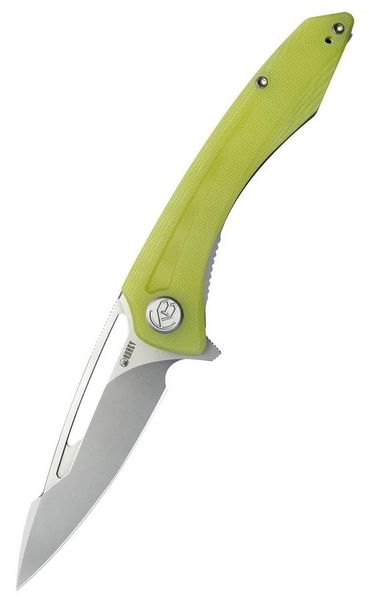 Kubey KU345H Merced vreckový nôž 8,8 cm, Bead Blasted, transparentná žltá, G10