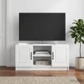 vidaXL TV skrinka Biela s vysokým leskom 102 x 34,5 x 47 cm