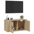 vidaXL Nástenná TV skrinka dub sonoma 80x34,5x40 cm