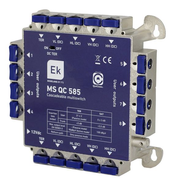 ITS MS QC 585 - multiprepínač 5/8-5 QuiCoax kaskádový