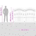 vidaXL Záhradný plot KAMPEN 240 x 202,5 cm Povrchovo upravená oceľ