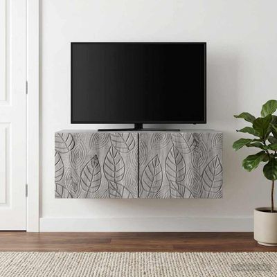 vidaXL Nástenná TV skrinka 98 x 31 cm Sivý Sonoma Kompozitné drevo
