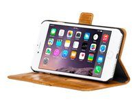 Pouzdro s klopou pro mobilní telefon - Indická useň s přírodním lícem - bronz - pro Apple iPhone 8 Plus