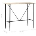 vidaXL Barový stôl farba dubu 120x60x110 cm MDF