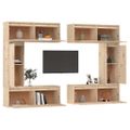 vidaXL TV skrinky 6 ks masívna borovica