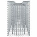 vidaXL Gabiónová vyvýšená posteľ 2 ks 300 x 50 x 80 cm Strieborná