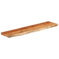 vidaXL Nástenná polica 120x23x3,8cm obdĺžnik masívna akácia živá hrana