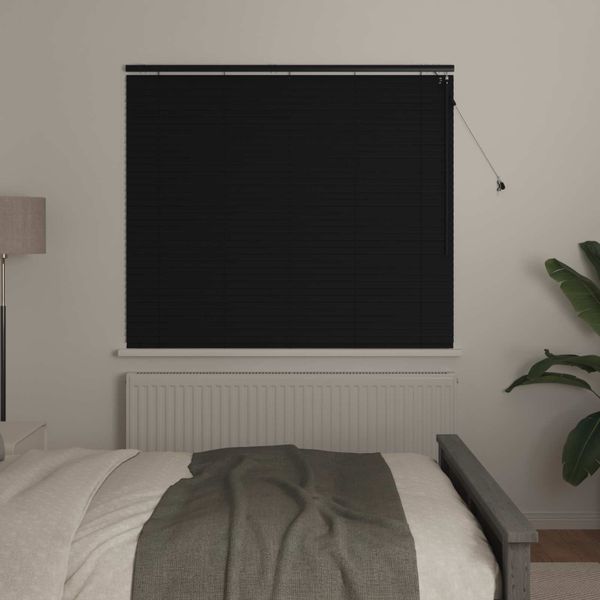 vidaXL Žalúzia Čierna 150 x 130 cm 35 mm Masívne Paulownia drevo