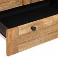vidaXL Highboard s dverami Hnedá 40 x 33 x 110 cm Masívne mango drevo