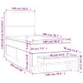 vidaXL Posteľný rám boxsping s matracom bledosivý 100x200 cm zamat