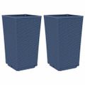 vidaXL Záhradné kvetináče 2 ks, modrosivé 32,5x32,5x57 cm, PP