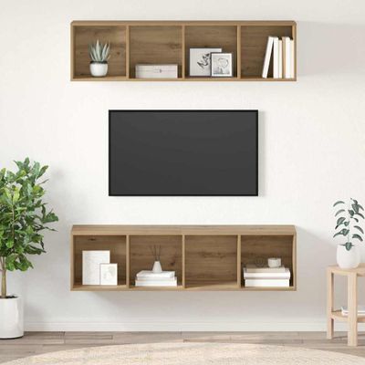 vidaXL Zostava TV skriniek 2 pcs Remeselný dub 37 x 37 x 142,5 cm
