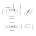 vidaXL Zámok 1800 ks Strieborná 46 x 17 x 1,2 mm Oceľ
