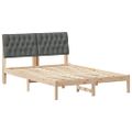 vidaXL Rám postele s čalúneným čelom Hnedá 150 x 200 cm