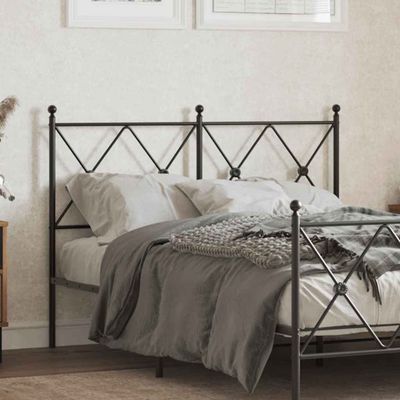 vidaXL Kovové náhradné čelo postele čierne 120 cm