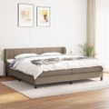 vidaXL Boxspring posteľ s matracom sivohnedý 200x200 cm látka