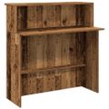 vidaXL Recepčný stôl staré drevo 180x50x103,5 cm kompozitné drevo