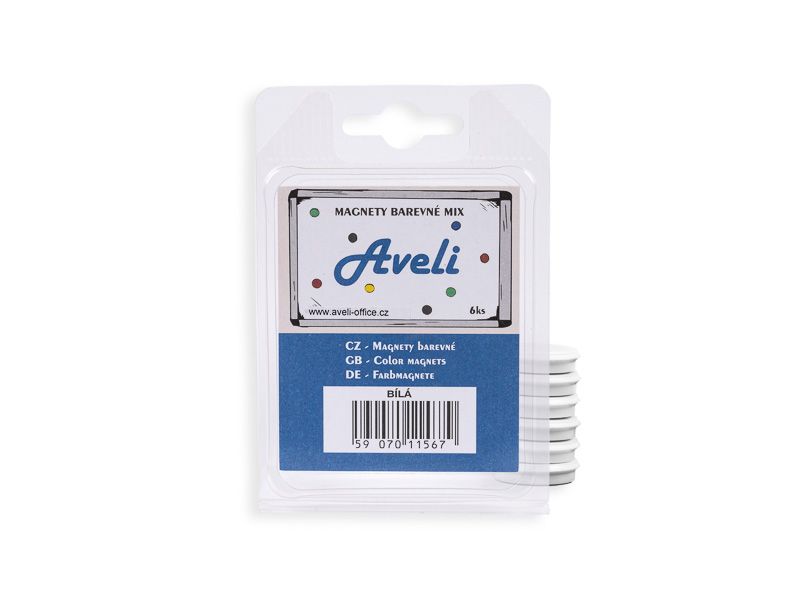 Set magnetov AVELI, biela farba