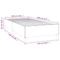 vidaXL Posteľ bez matraca zelená 100x200 cm látka