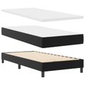 vidaXL Posteľ s pružinovým rámom Čierna 90 x 190 cm Umelá koža