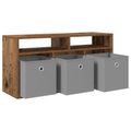 vidaXL Nízka skriňa so zásuvkou Staré drevo 87 x 27,5 x 43 cm