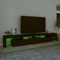 vidaXL TV skrinka s LED svetlami čierna 260x36,5x40 cm