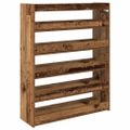 vidaXL Regál na topánky staré drevo 80x25x100 cm spracované drevo