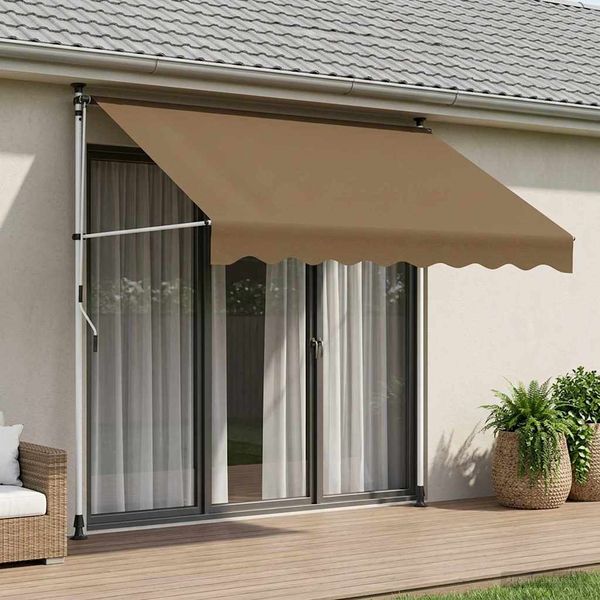 vidaXL Ručná skladacia markíza 180 g / m² polyester s PU povrchom