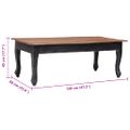 vidaXL Konferenčný stolík čierny 120x60x45 cm mahagónový masív