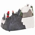 vidaXL Mini Vianočná dedinka 16 x 11,5 x 13 cm Plast Viacfarebný