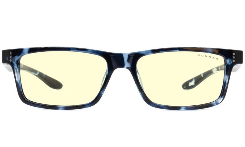 GUNNAR kancelářske/herní brýle  CRUZ KIDS LARGE (8-12) NAVY TORTOISE jantarová skla BLF 65 NATURAL focus Brýle, kancelárské, herní, cerno-modré obroucky, jantarová skla, pro deti 8–12 let