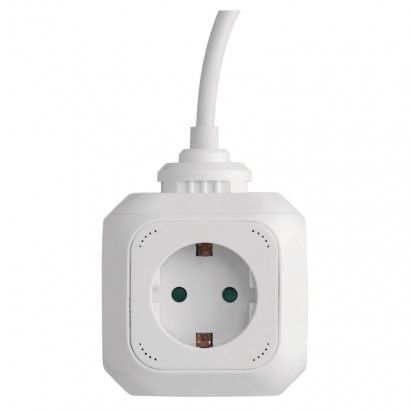 Zásuvka EMOS P04219GU SCHUKO rozbočovací kostka s přívodem, 2× USB, 4 zás., 1,9m