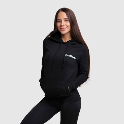 Dámska mikina PRO Hoodie Black - GymBeam, veľkosť S, veľkosť oblečenia S