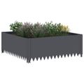 vidaXL Obrubník trávnika 4 ks 100 x 100 x 35 cm Oceľ Antracitová