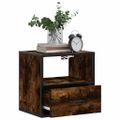 vidaXL Nástenný nočný stolík dymový dub 40x31x39,5 cm