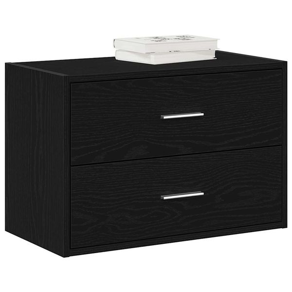 vidaXL skriňa s 2 zásuvkami dub čierny 60x31x40 cm kompozitné drevo