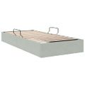 vidaXL Úložná posteľ s úložiskom Svetlosivá 100 x 203 cm Zamat