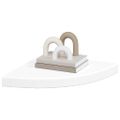 vidaXL Plávajúce rohové police 4 ks, biele 35x35x3,8 cm, MDF