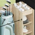 vidaXL Golfová skriňa s kolesom Sonoma dub 90 x 45 x 98 cm