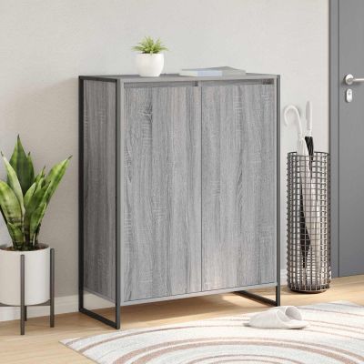 vidaXL Skriňa na topánky Sivý Sonoma 79 x 36 x 100 cm Kompozitné drevo